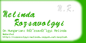 melinda rozsavolgyi business card